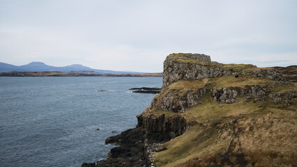 Fototapeta na wymiar Dun Ardtrek broch, Isle of Skye