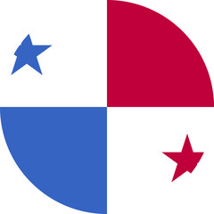 Circle flag vector of Panama