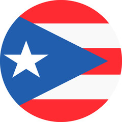 Circle flag vector of Puerto Rico