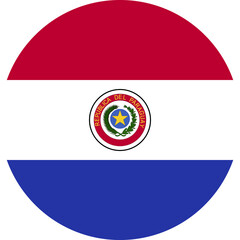 Circle flag vector of Paraguay