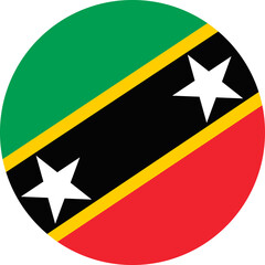 Circle flag vector of Saint Kitts and Nevis