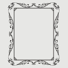 Frame, in the style of an ornament, Vector illustration eps 10, Art.