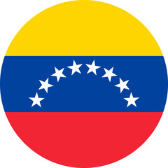 Circle flag vector of Venezuela