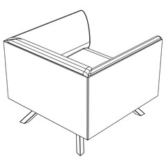 Armchair doodle icons collection in vector. Hand drawn armchair icon set in vector.