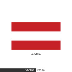 Austria square flag on white background and specify is vector eps10.