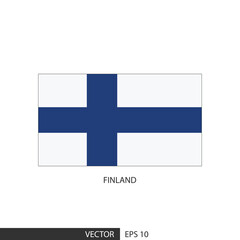 Finland square flag on white background and specify is vector eps10.