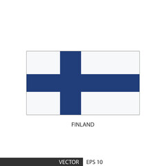 Fototapeta premium Finland square flag on white background and specify is vector eps10.