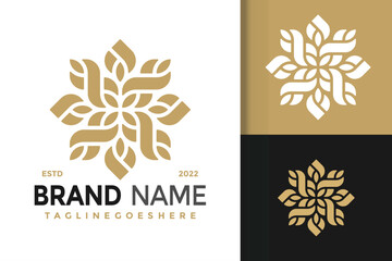 Elegant Flower Bloom Logo Design, brand identity logos vector, modern logo, Logo Designs Vector Illustration Template