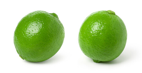 Fresh lime isolated on white background, cut out