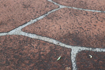 texture of a redand vintage brick street