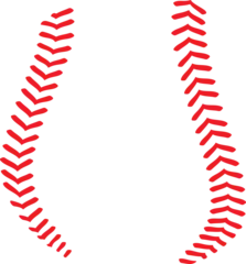Fotobehang Baseball Laces (stitches) png illustration © tribalium81
