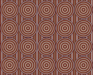 Png illustration of seamless background aboriginal style (abstract symbolic design)