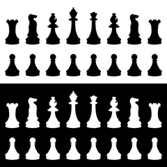 Chess Pieces Flat Vector