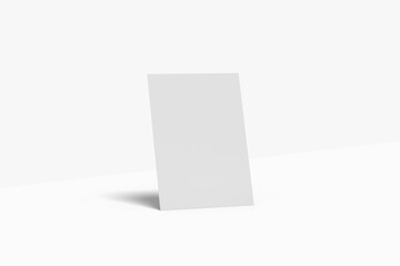 Blank sheet of paper for brochure mockup on white background