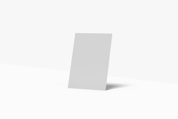 Blank sheet of paper for brochure mockup on white background