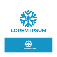 Drop water logo design for company 