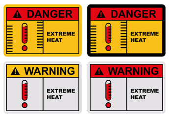 Danger Extreme Heat Sign Vector