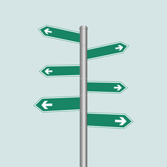 Green Street Sign Vector