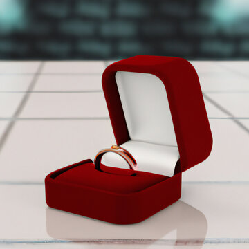 Wedding Ring in a Red Case