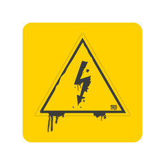 Melting Electrical Hazard Warning Sign