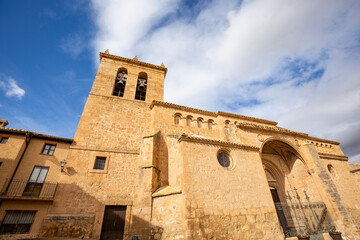 Fototapeta na wymiar Church of Our Lady of La Muela in Monteagudo de las Vicarias town, province of Soria, Castile and León, Spain