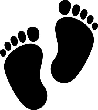 Baby footprints png illustration (boy or girl)