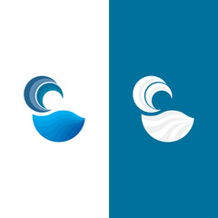 Wave beach vector illustration design