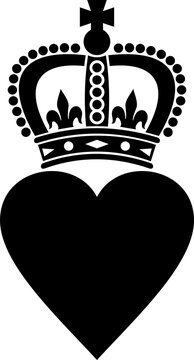 Heart with crown png illustration
