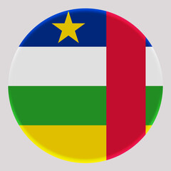 3D Flag of Central African Republic on a avatar circle background.