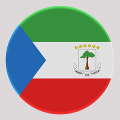 3D Flag of Equatorial Guinea on a avatar circle background.