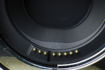 Close up pin of lens mount