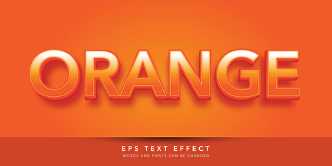 orange 3d editable text effect