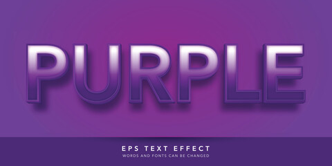 purple 3d editable text effect