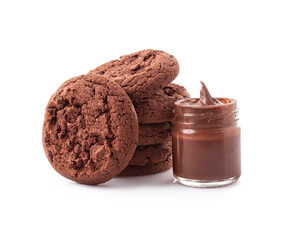 Chocolate cookiea bownie with chocolate paste