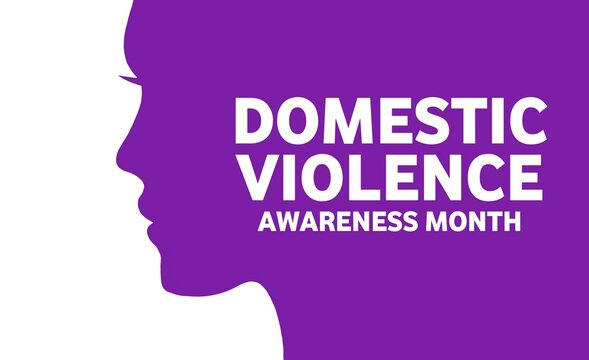 October Is National Domestic Violence Awareness Month. Stop Domestic Violence Concept. Stop Violence Against Women Concept. Aware People About Domestic Violence. Women Rights Concept.