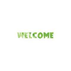 Welcome lettering on white background 04