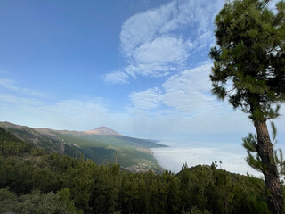 Clouds over the mountain