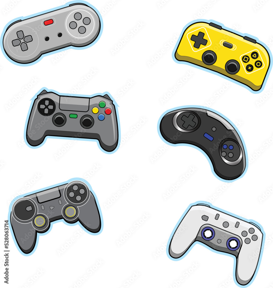 Wall mural video game controller icon