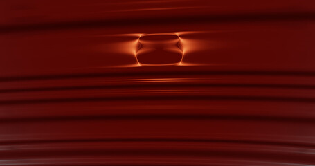 Render with abstract sun reflected in bloody waves