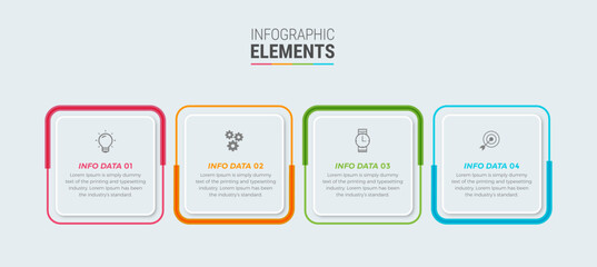 Business infographic vector elements template premium