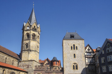 Fototapeta na wymiar Eisenach - Altstadt am Nikolaitor, Thüringen, Deutschland, Europa