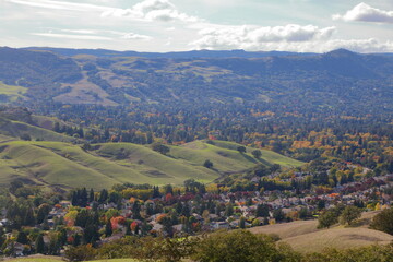 Fototapeta premium Autumn foliage in the Tri-Valley region of San Francisco, California
