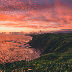 襟裳岬 夕焼け