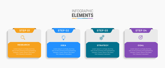 Obraz premium Steps infographic design