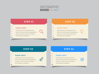 Steps infographic design