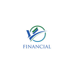 Accounting financial Logo Design vector