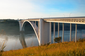 Friendship Bridge over the Parana River between Brazil and Paraguay