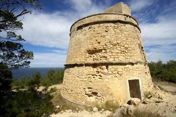 Torre de Portinatx (s.XVIII).Portinatx.Ibiza.Islas Pitiusas.Baleares.España.