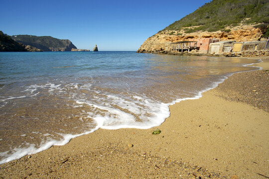 Cala de Benirr&agrave;s (Port de Benirr&agrave;s).Ibiza.Islas Pitiusas.Baleares.Espa&ntilde;a.