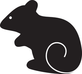 Rat logo illustration logotype vector black silhouette